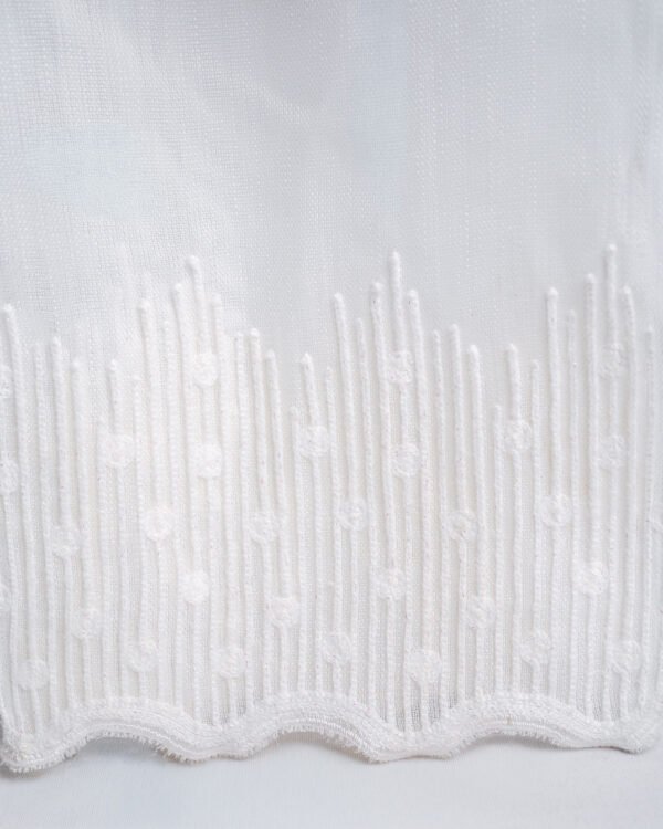 5029-5032 Textured Linen Look Embroidery Sheer Curtains - Image 7