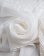 5029-5032 Textured Linen Look Embroidery Sheer Curtains - Image 2