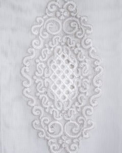 Simge Baroque Medallion Embroidered Sheer Curtains - Image 8