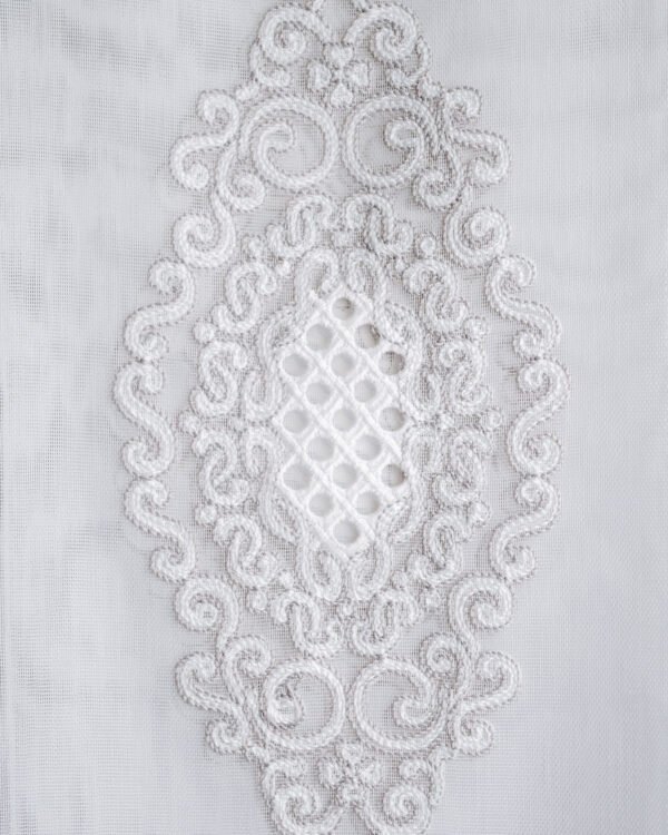 Simge Baroque Medallion Embroidered Sheer Curtains - Image 8
