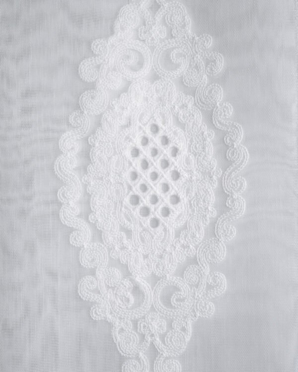 Simge Baroque Medallion Embroidered Sheer Curtains - Image 6