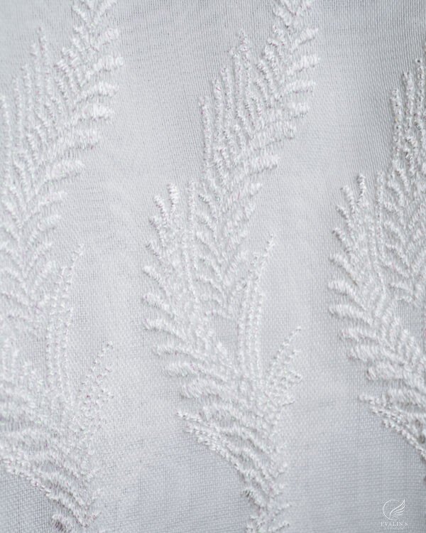 BRD Embroidered Lightweight White Sheer - Image 3