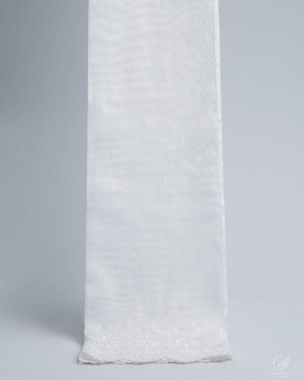 BRD Embroidered Lightweight White Sheer - Image 5