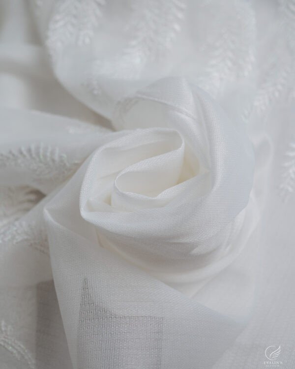 BRD Embroidered Lightweight White Sheer - Image 14