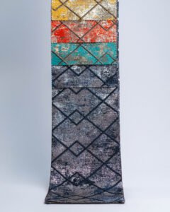 Londra Metallic Velvet Geometric Curtains