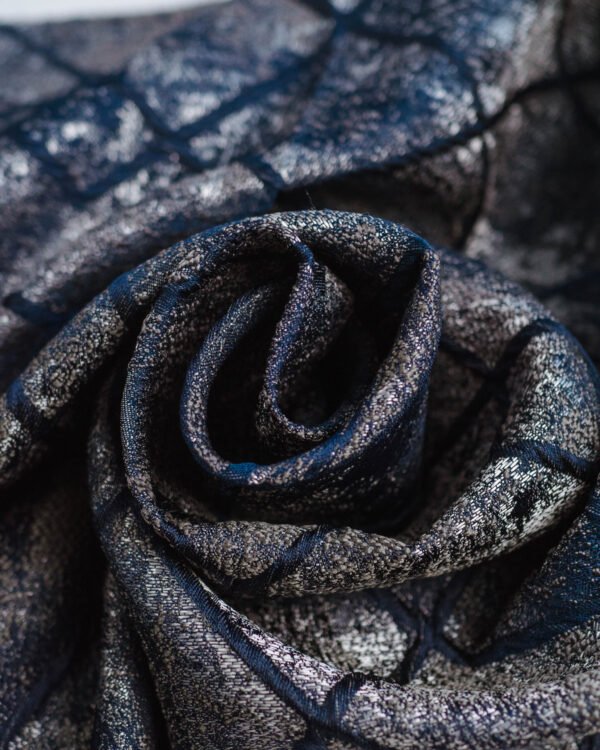 Londra Metallic Velvet Geometric Curtains - Image 4