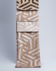 Kongo Metallic Geometric Pattern Curtains