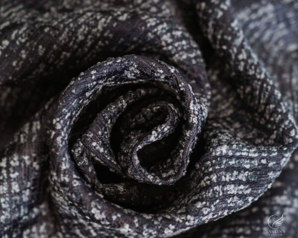 Deren Graphite Glow Woven Jacquard Look Curtains - Image 4
