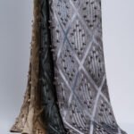 Liva Geometric Tufted Diamond Textured Curtains