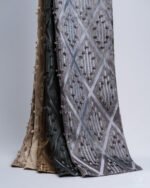 Liva Geometric Tufted Diamond Textured Curtains