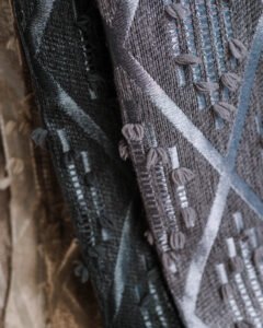 Liva Geometric Tufted Diamond Textured Curtains - Image 3