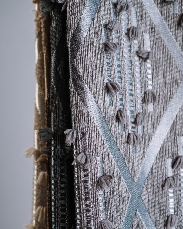 Liva Geometric Tufted Diamond Textured Curtains - Image 2