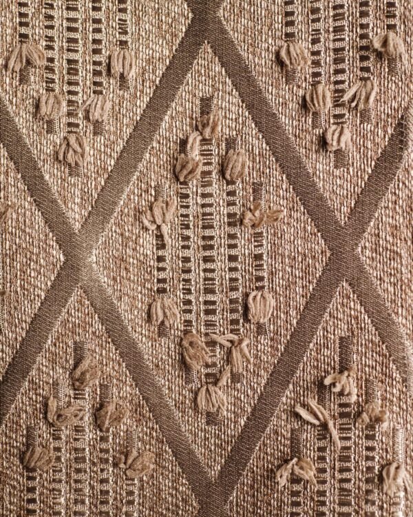 Liva Geometric Tufted Diamond Textured Curtains - Image 8