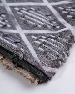 Liva Geometric Tufted Diamond Textured Curtains - Image 4