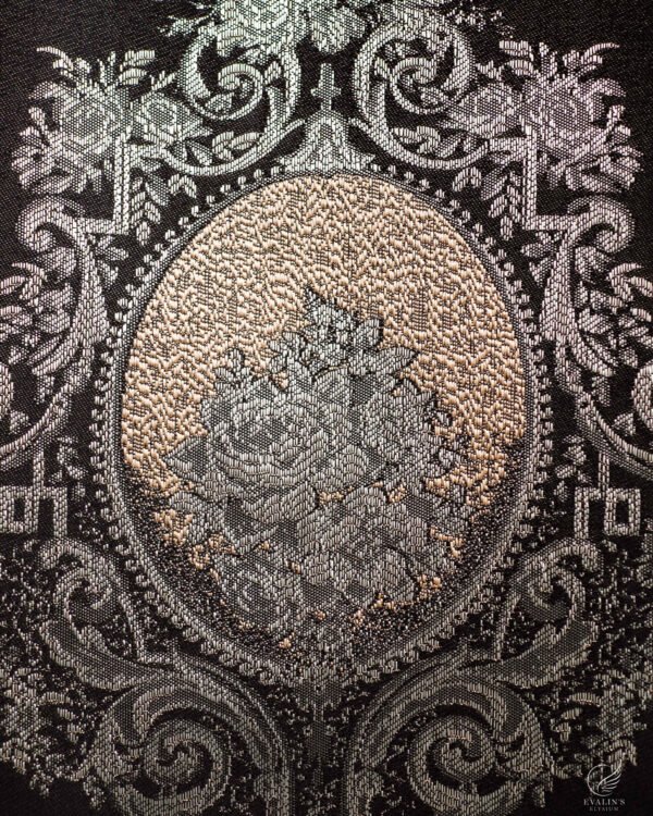 Safir Ornate Baroque Medallion Embroidered Sheer Curtains - Image 7