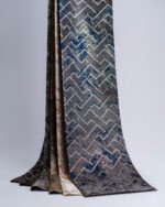 Zumrut Modern Geometric Zigzag Textured Curtains