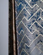 Zumrut Modern Geometric Zigzag Textured Curtains - Image 2