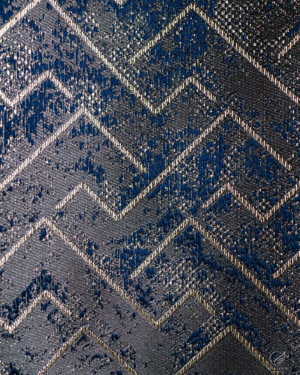 Zumrut Modern Geometric Zigzag Textured Curtains - Image 11