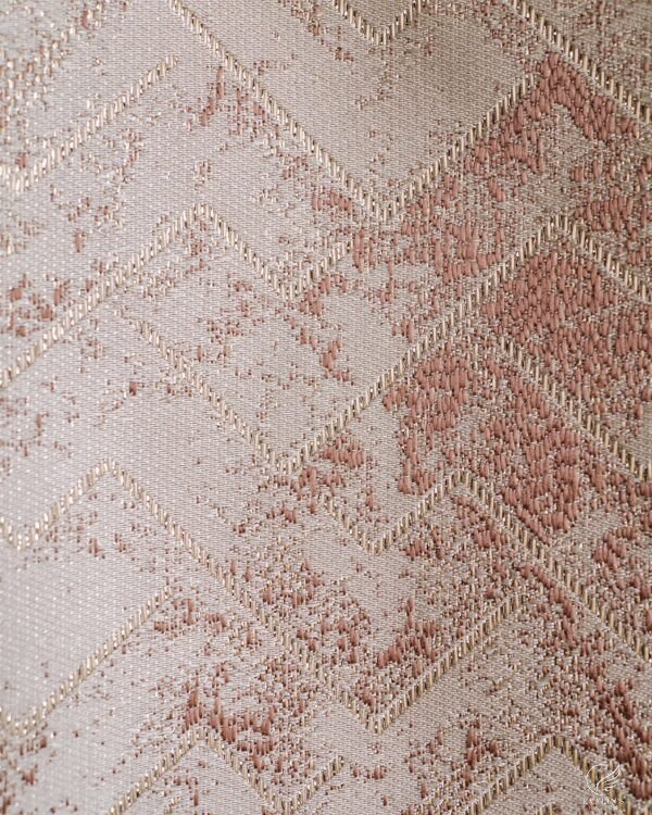 Zumrut Modern Geometric Zigzag Textured Curtains - Image 10
