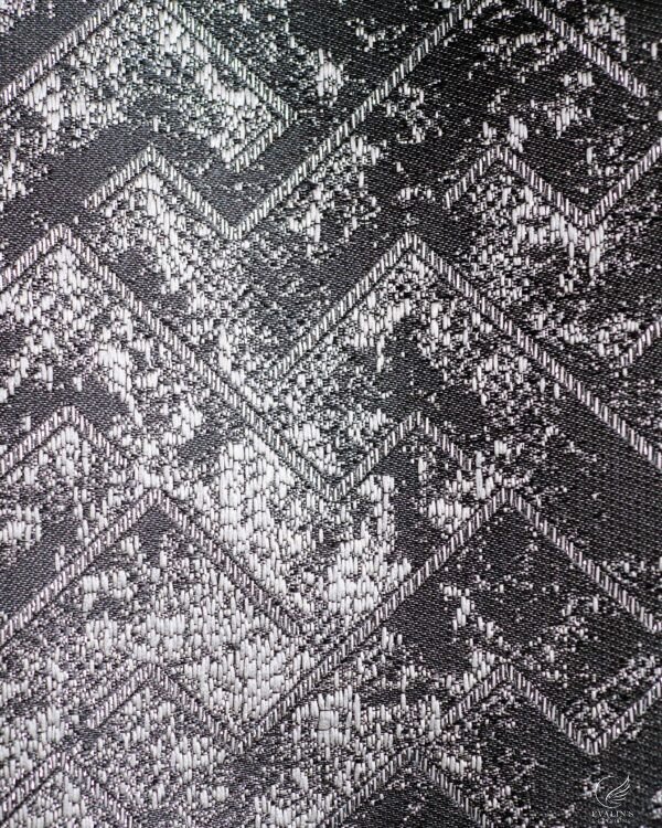 Zumrut Modern Geometric Zigzag Textured Curtains - Image 8
