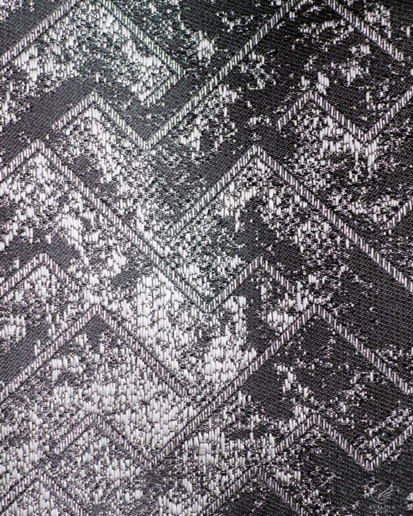 Zumrut Modern Geometric Zigzag Textured Curtains - Image 8