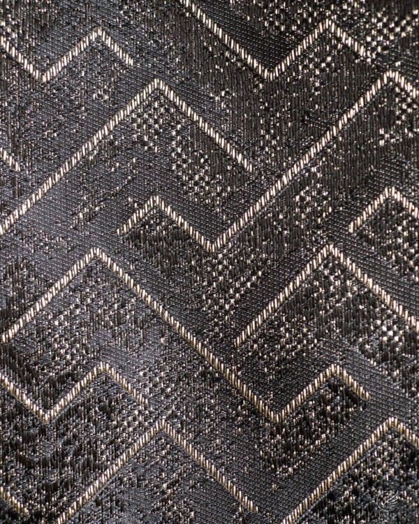 Zumrut Modern Geometric Zigzag Textured Curtains - Image 7