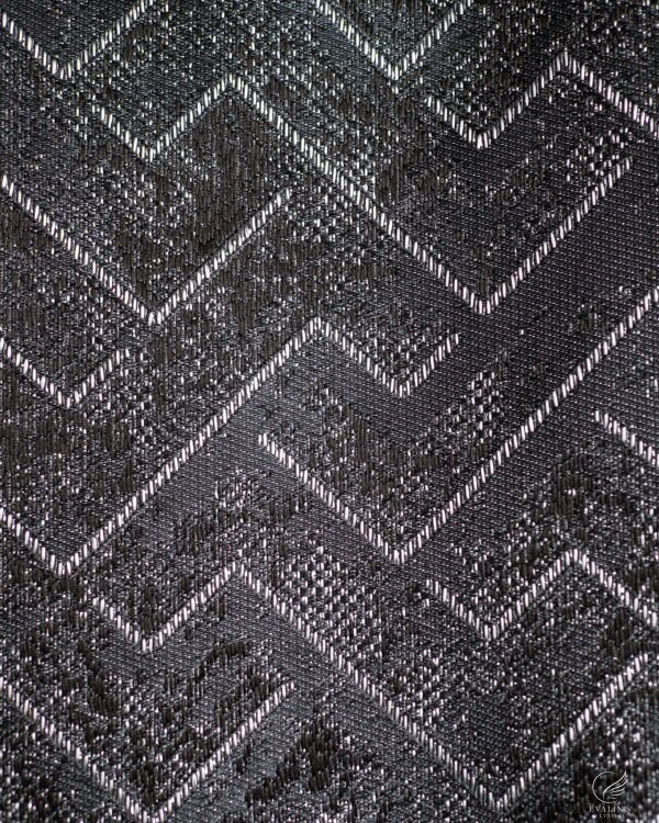 Zumrut Modern Geometric Zigzag Textured Curtains - Image 6