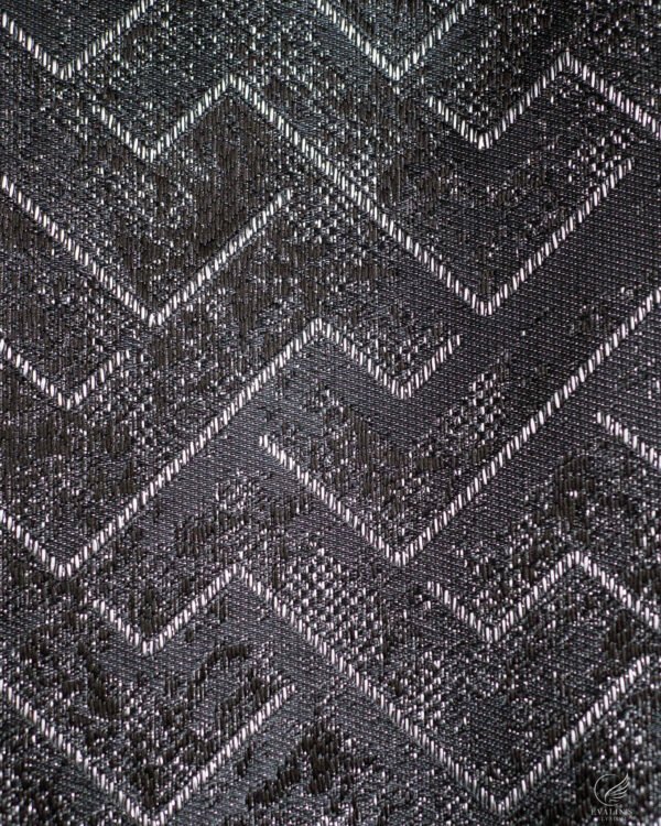 Zumrut Modern Geometric Zigzag Textured Curtains - Image 6