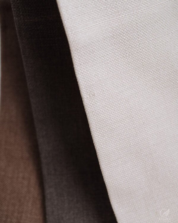 Zeus Sculpted Chevron Tufted Linen-Look Abstract Curtain - Image 4