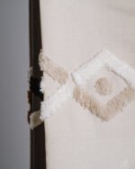 Zeus Sculpted Chevron Tufted Linen-Look Abstract Curtain - Image 2
