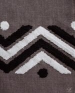 Zeus Sculpted Chevron Tufted Linen-Look Abstract Curtain - Image 10