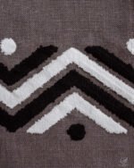 Zeus Sculpted Chevron Tufted Linen-Look Abstract Curtain - Image 10
