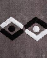Zeus Sculpted Chevron Tufted Linen-Look Abstract Curtain - Image 9