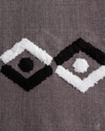 Zeus Sculpted Chevron Tufted Linen-Look Abstract Curtain - Image 9