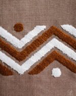 Zeus Sculpted Chevron Tufted Linen-Look Abstract Curtain - Image 8