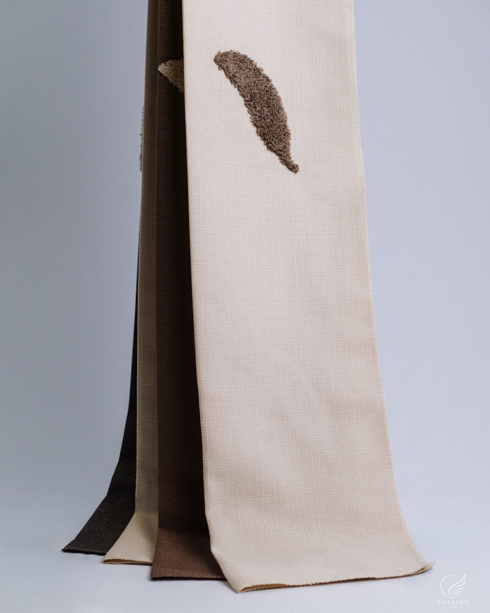 Romeo Feather Relief Embroidered Curtains