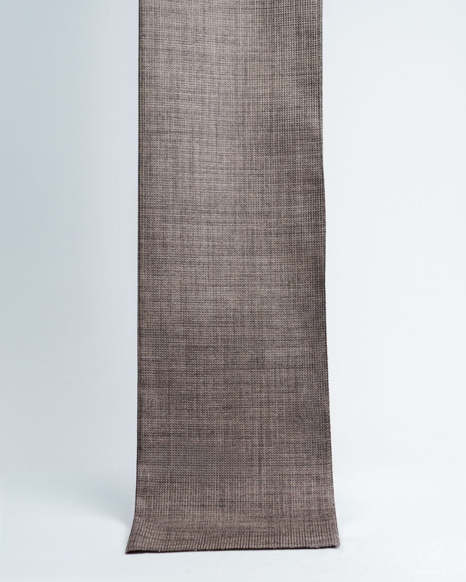 Selimiye Loomed Grid Linen-Look Curtain