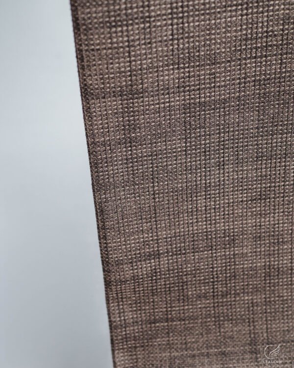 Selimiye Loomed Grid Linen-Look Curtain - Image 2
