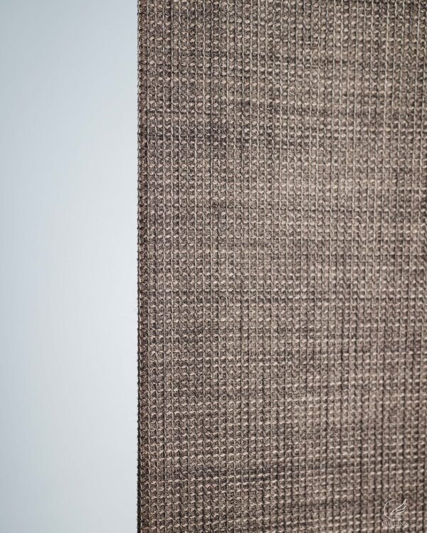Selimiye Loomed Grid Linen-Look Curtain - Image 3