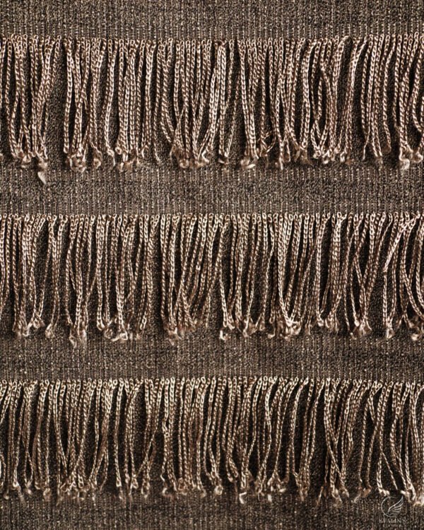 Moskova Cascade Fringe Textured Curtains - Image 8