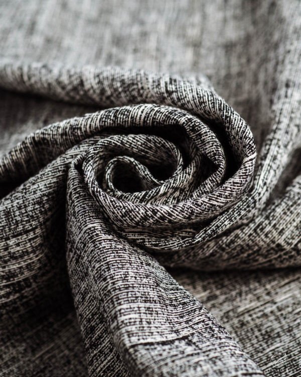 Verona Tailored Crosshatch Rustic Linen-Look Curtain - Image 2