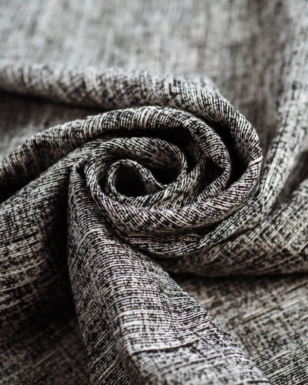 Verona Tailored Crosshatch Rustic Linen-Look Curtain - Image 2