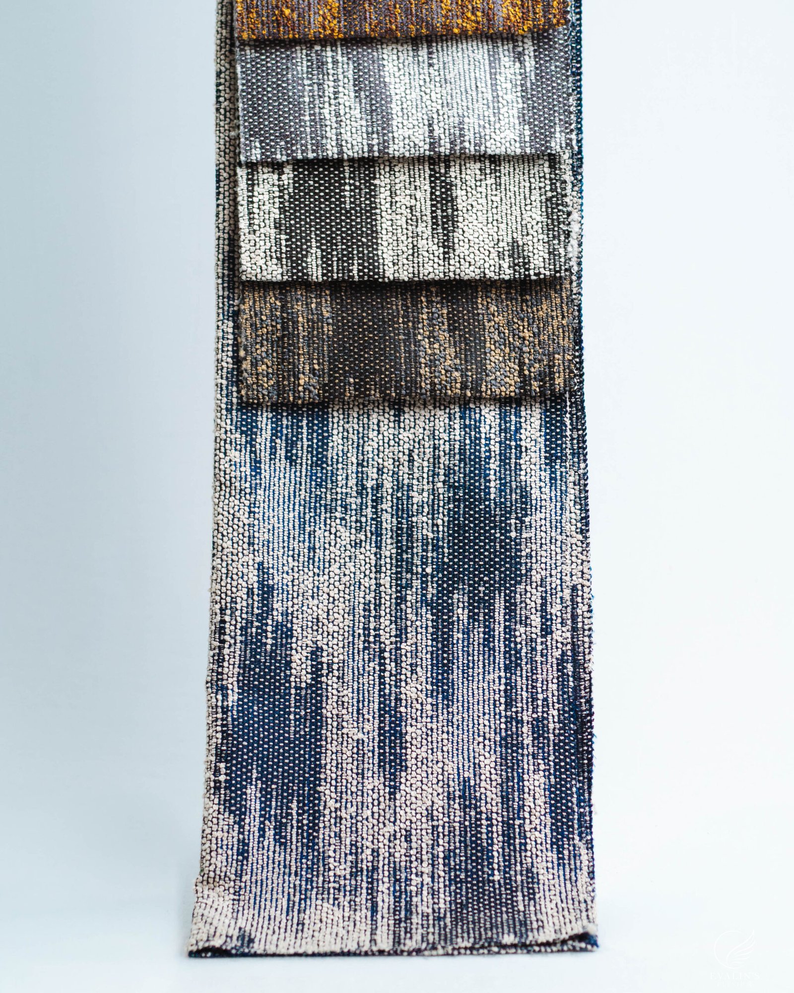 Lille Rainfall Etch Woven Linen-Look Curtains