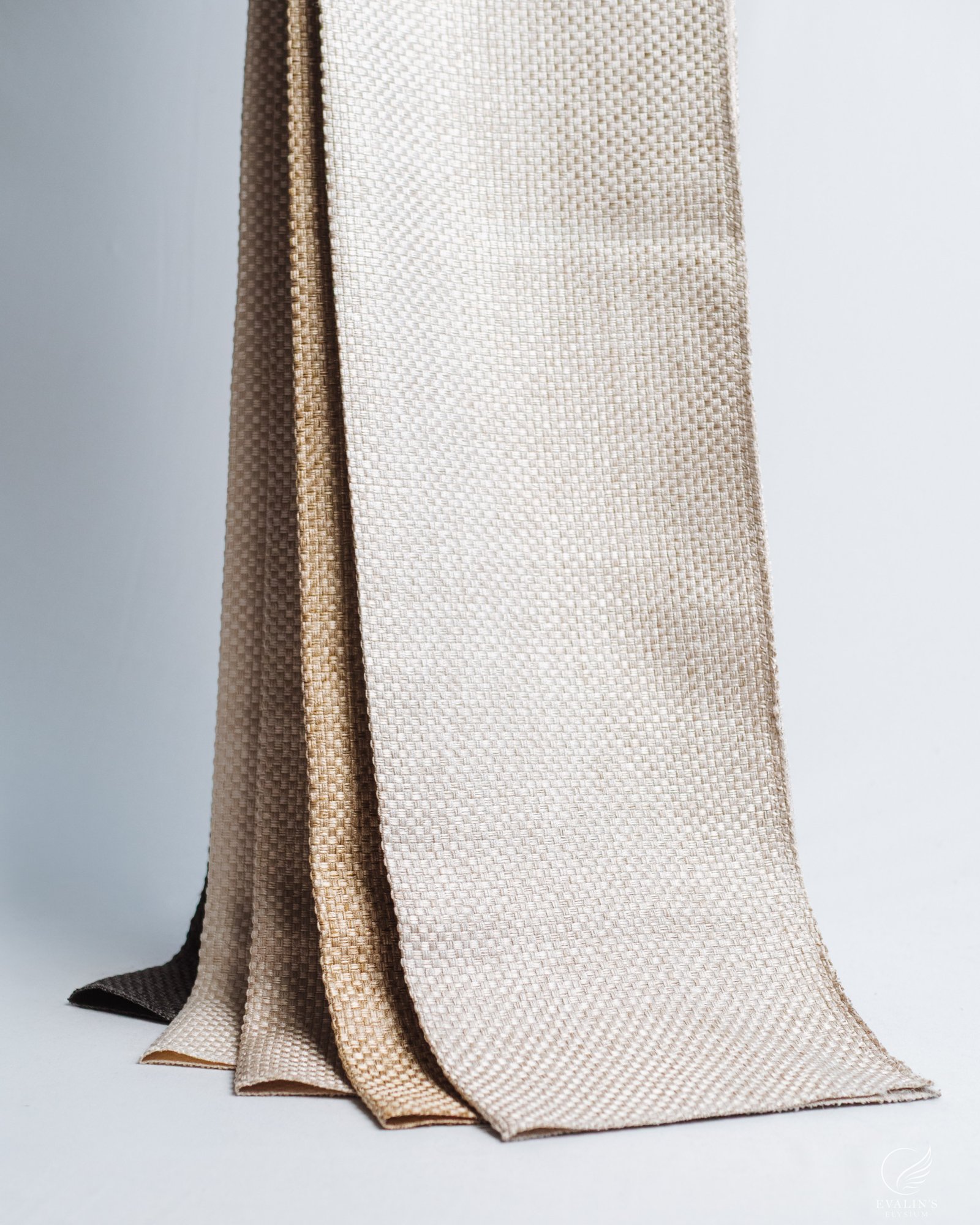 Tokyo Panel Block Weave Linen-Look Curtain