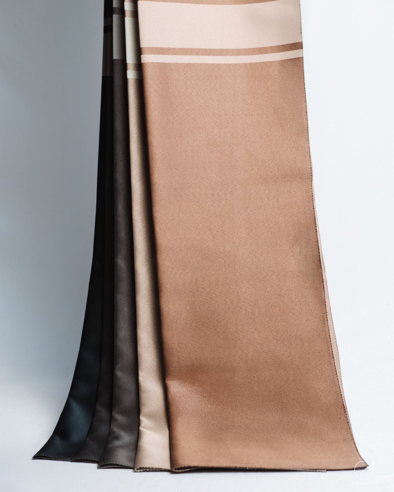 Royal Blackout Silken Panel Stripe Curtain