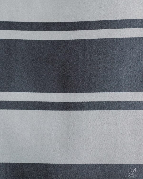 Royal Blackout Silken Panel Stripe Curtain - Image 7