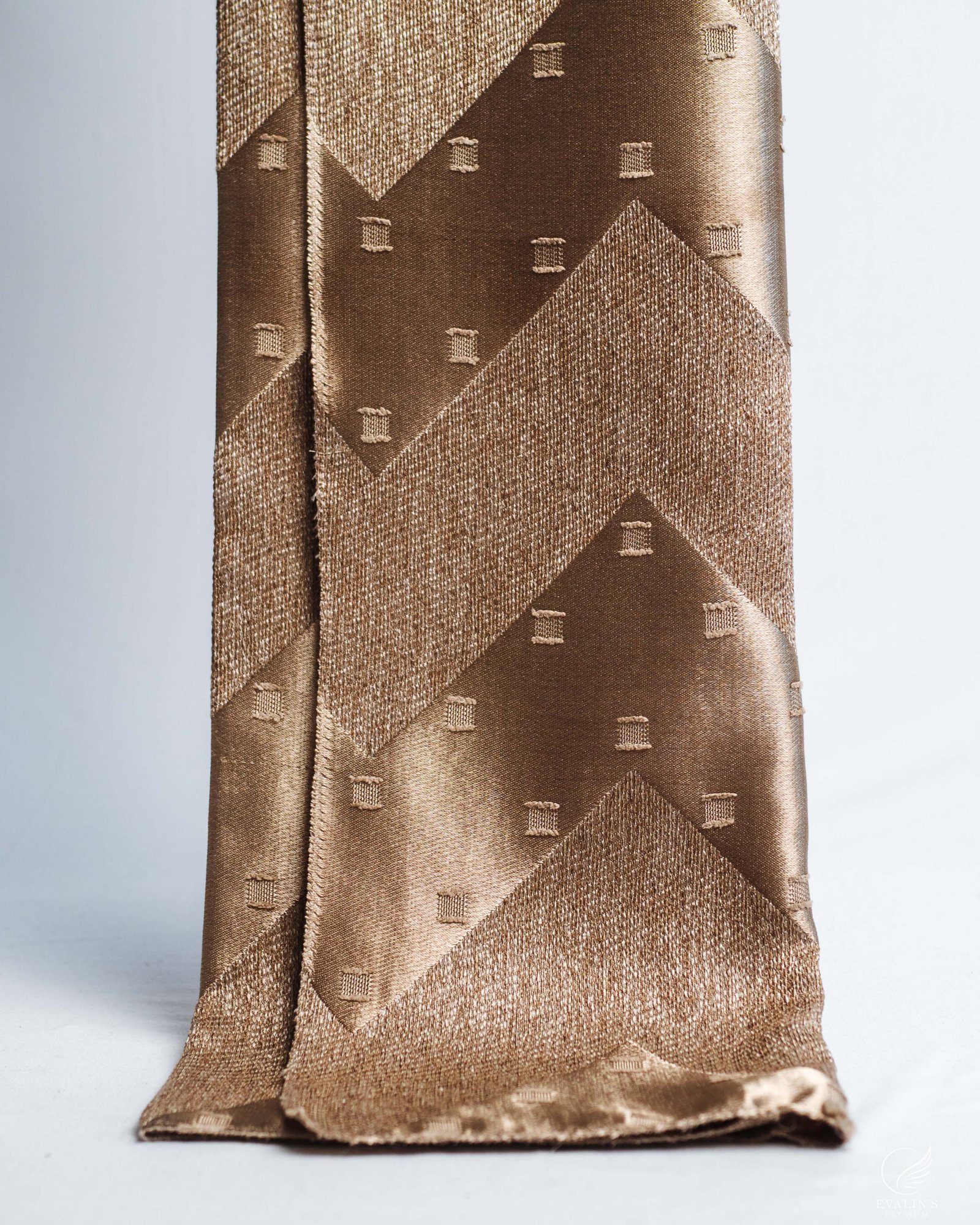Money Chevron Dot Jacquard Like Curtain