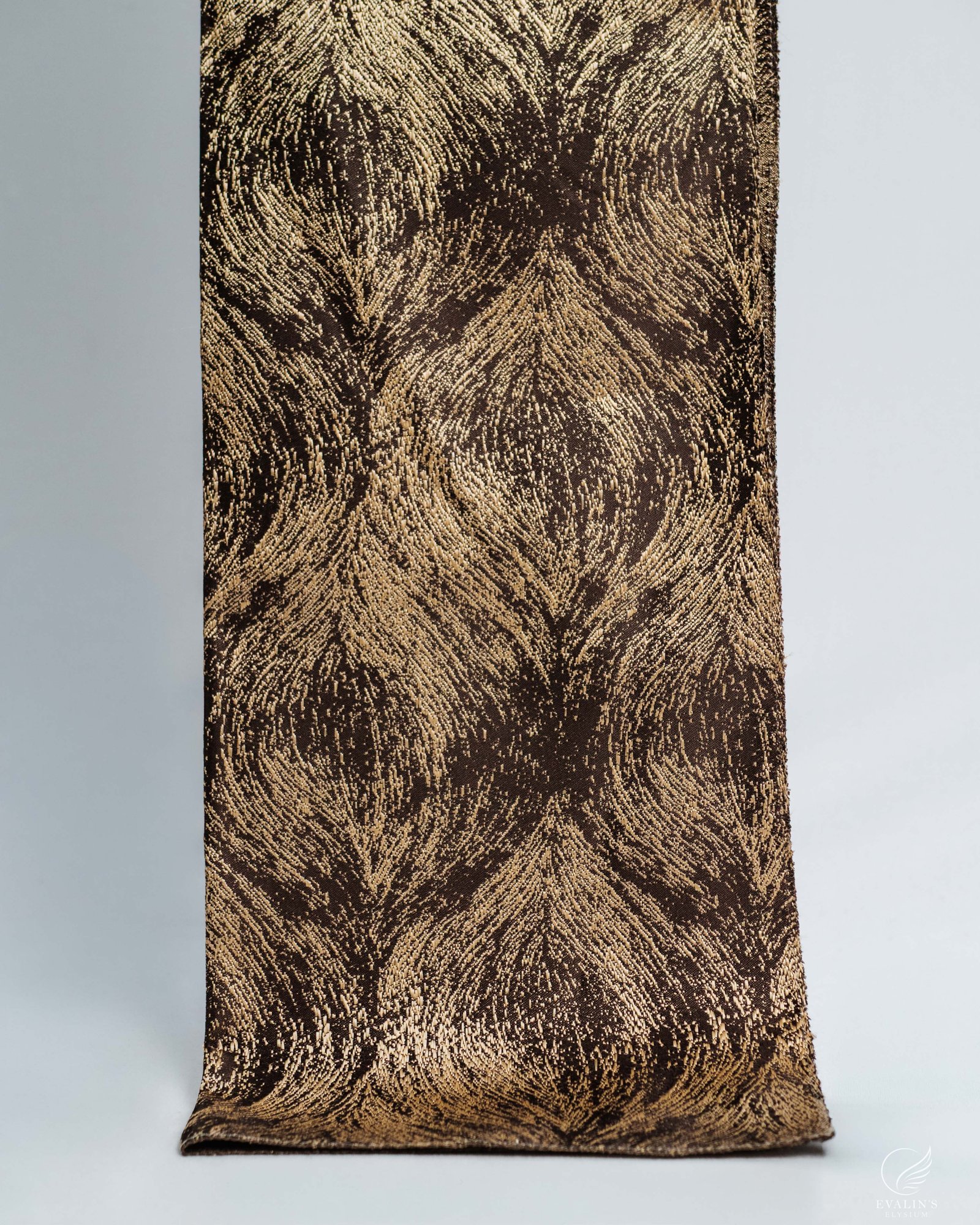 Foca Plume Motif Textured Woven Sheer Curtain
