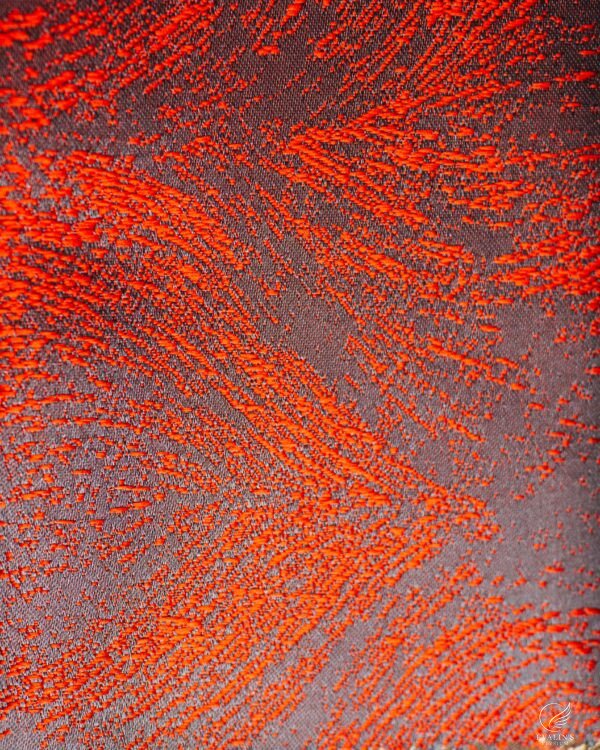 Foca Plume Motif Textured Woven Sheer Curtain - Image 11