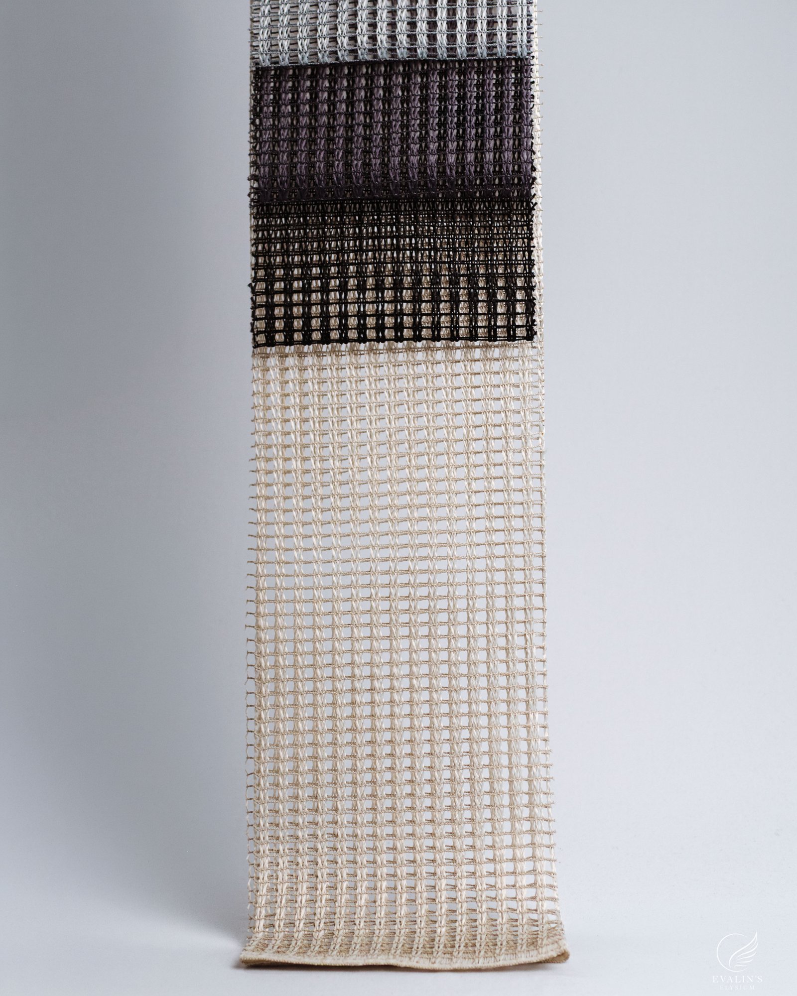 Barlas Harbor Grid Textured Net Sheer